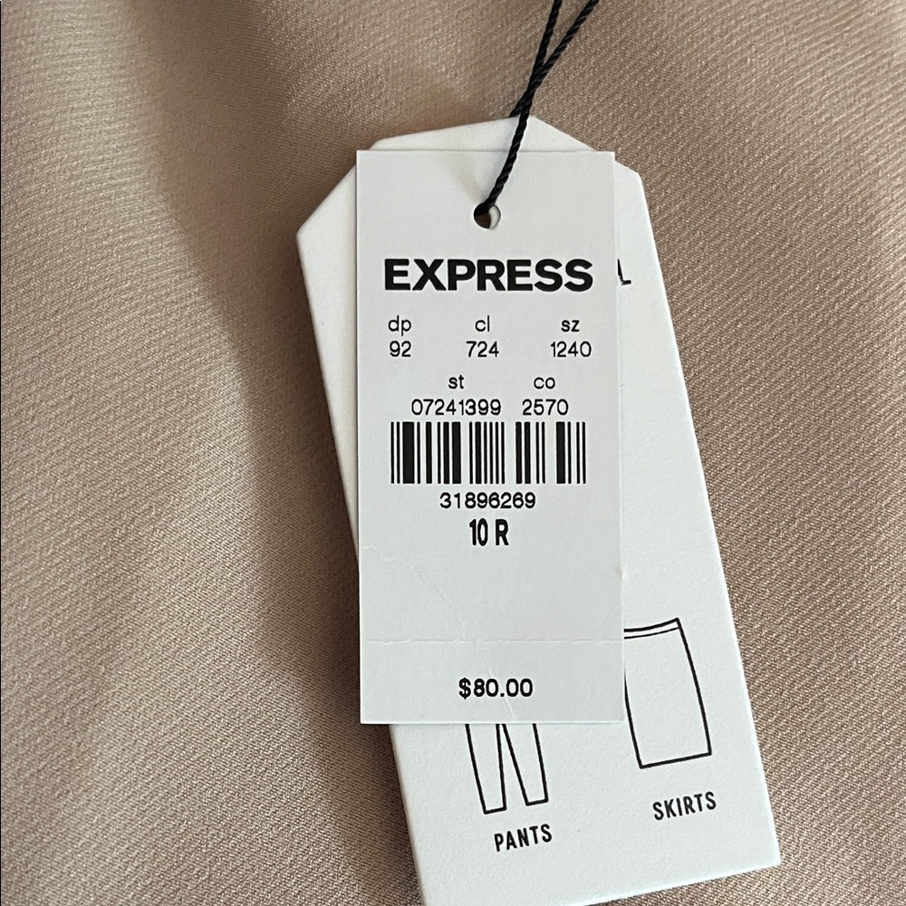NWT! Express Supersoft Twill Pants in Beige - Picture 7 of 7